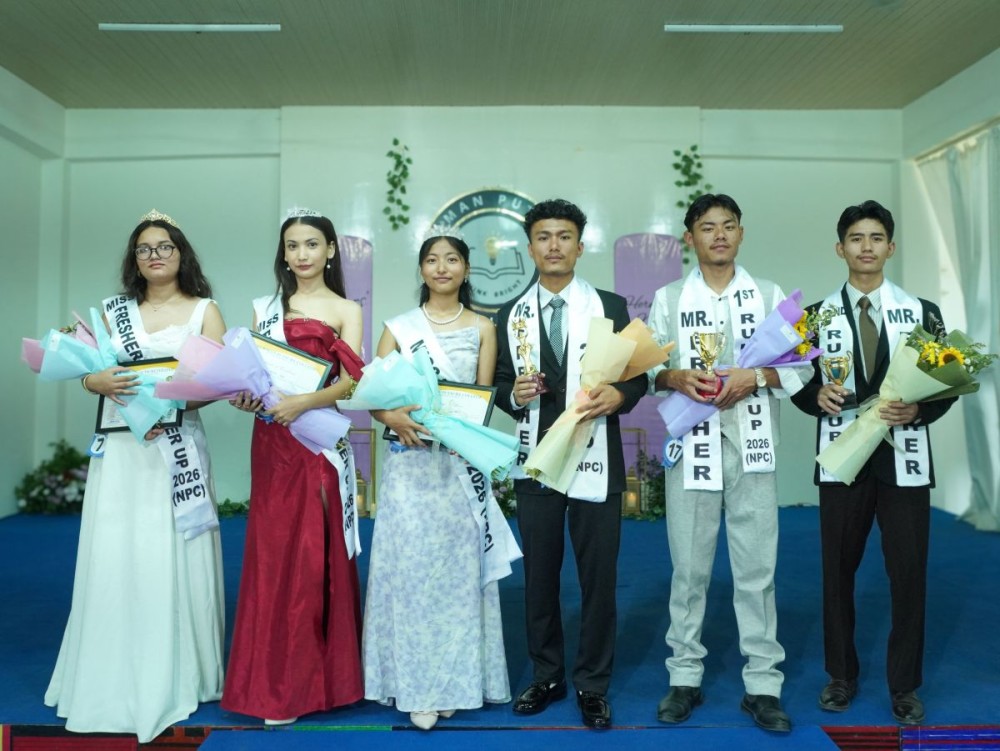 Mr & Miss Fresher of Norman Putsure College during the Freshers’ Day celebration on August 1.
